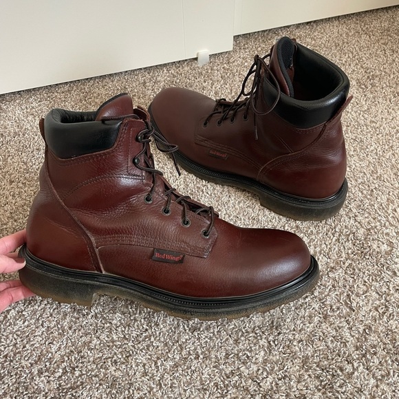 Red wing shoes work boots size 14 narrow brown boots style 696 - Picture 1 of 10